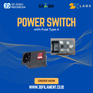 Power Switch with Fuse Type A Soket Listrik 3D Printer